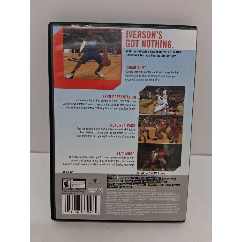 espn nba basketball ps2